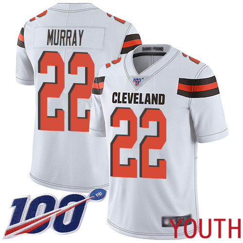 Cleveland Browns Eric Murray Youth White Limited Jersey #22 NFL Football Road 100th Season Vapor Untouchable